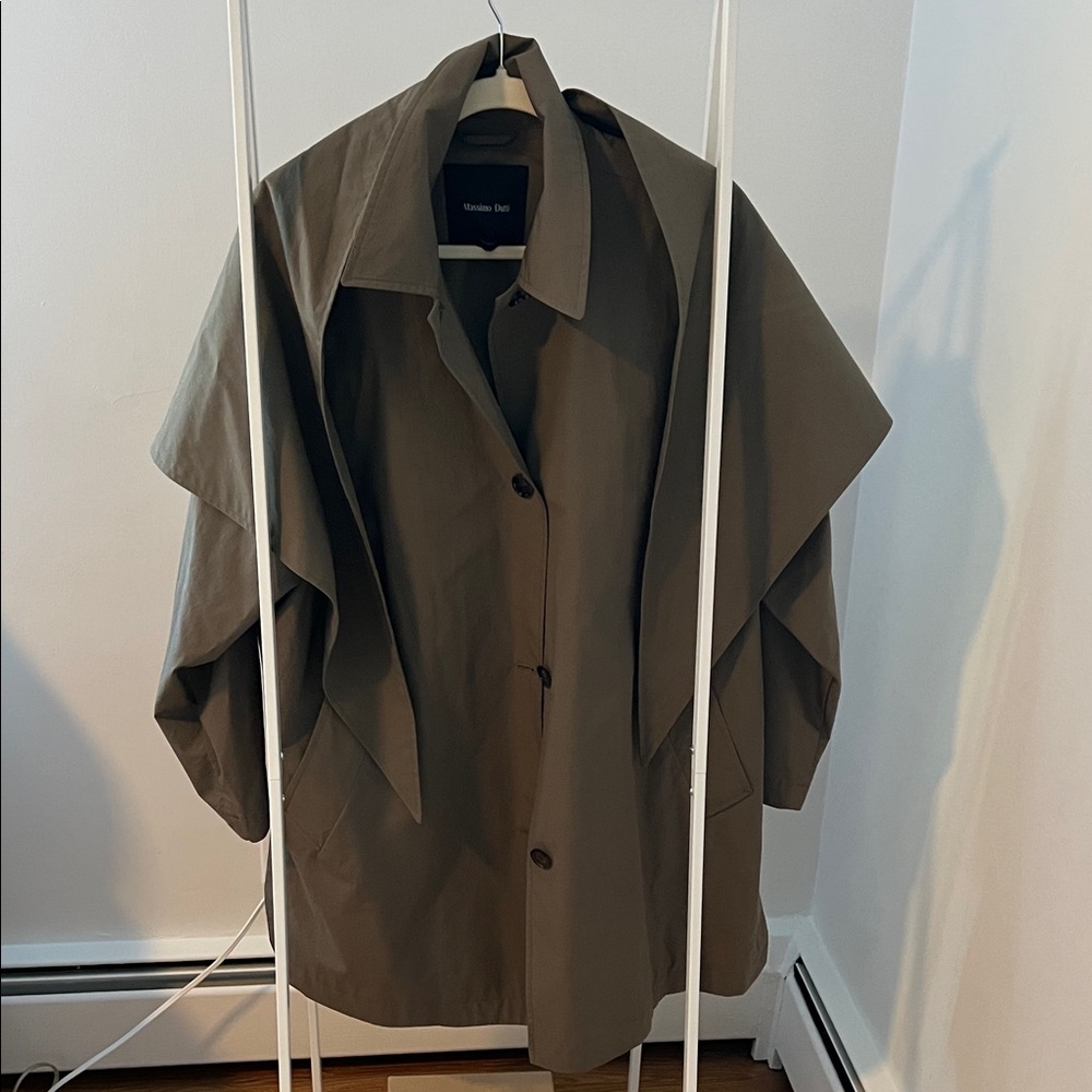 Massimo Dutti Cotton Detachable Scarf Coat